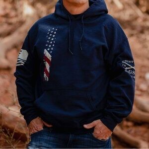 Grunt Style Men’s Dark Blue Hoodie. Size XL.